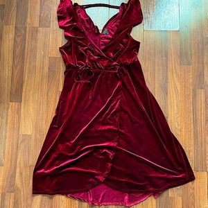 Torrid red velvet dress size 1 never worn